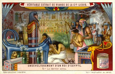 Final Farewell to a Dead Egyptian Pharaoh in His Tomb by European School