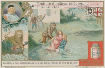 Giuseppe Garibaldi Saves a Drowning Woman by European School