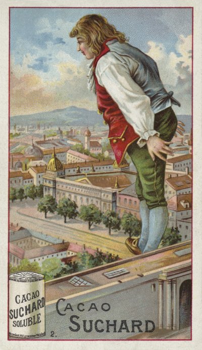 Gulliver exploring the city of Lilliput by European School