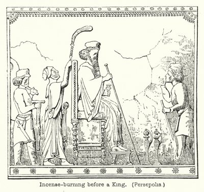 Incense-burning before a King, Persepolis by European School