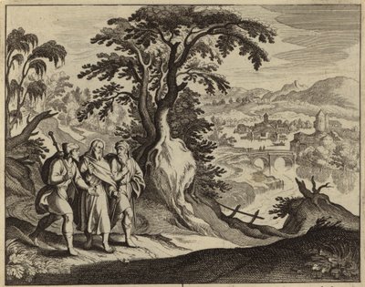 Jesus Christ appearing to two disciples on the road to Emmaus by European School