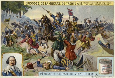 Johan Baner Surprises the Army of the Holy Roman Empire in Camp, Near Wittstock, Germany, 1636 by European School