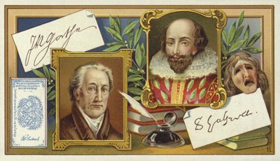 Johann Wolfgang von Goethe and William Shakespeare by European School