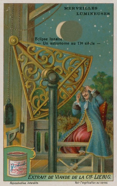 Lunar Eclipse and a 17th Century Astronomer by European School