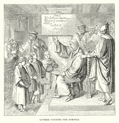 Luther Visiting the Schools by European School