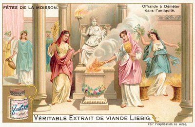 Making offerings to Demeter in Ancient Greece by European School