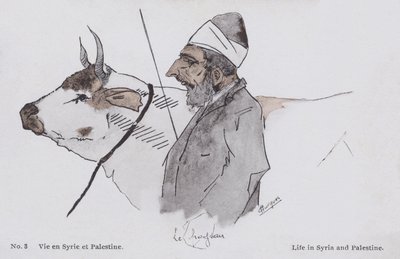 Man and Cattle, Life in Syria and Palestine by European School