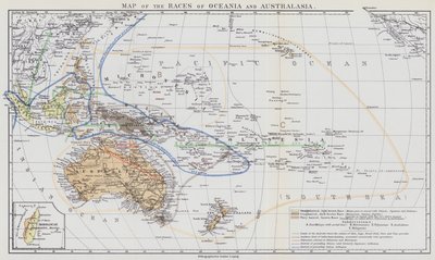 Map of the Races of Oceania and Australasia by European School