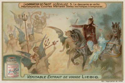 Mephistopheles Arrives in Hell with Faust by European School