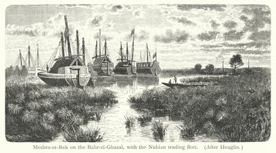 Meshra-er-Rek on the Bahr-el-Ghazal, with the Nubian trading fleet by European School