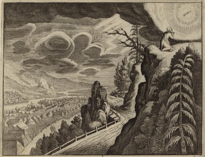 Moses speaking to God on Mount Sinai by European School