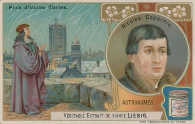 Nicolaus Copernicus and a Fall of Shooting Stars by European School