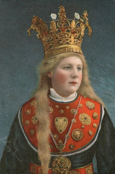 Norwegian Bride, in Her Crown by European School