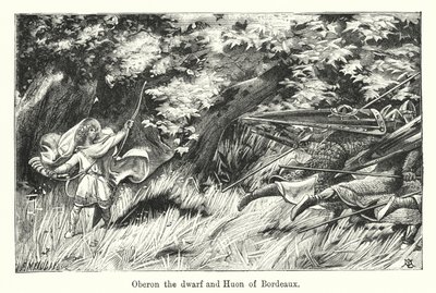 Oberon the dwarf and Huon of Bordeaux by European School