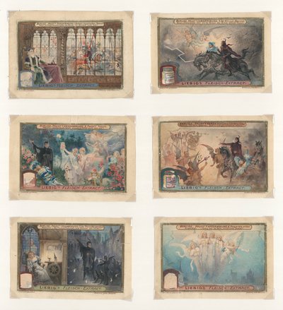 Original artwork for a set of Liebig cards: Berlioz, Faust by European School