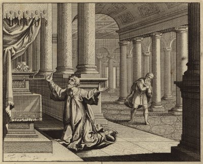 Parable of the Pharisee and the Tax Collector by European School