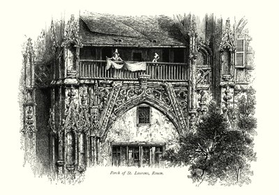 Porch of St Laurens, Rouen by European School