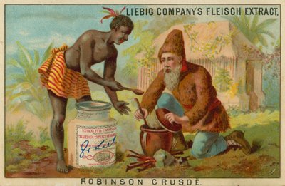 Robinson Crusoe: Cooking by European School