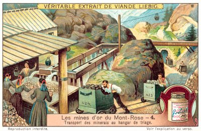 Transporting ore to the sorting shed by European School
