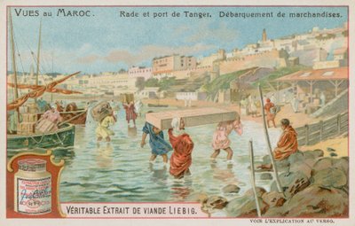 Unloading Merchandise in the Port of Tangiers by European School