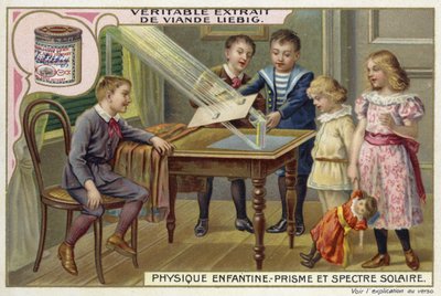 Using a prism to demonstrate the spectrum of sunlight by European School