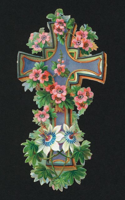 Victorian Scraps: Holy Cross by European School
