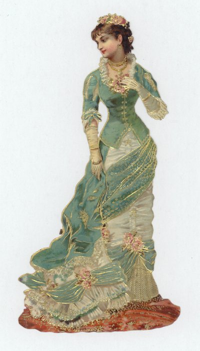 Woman in Victorian dress by European School