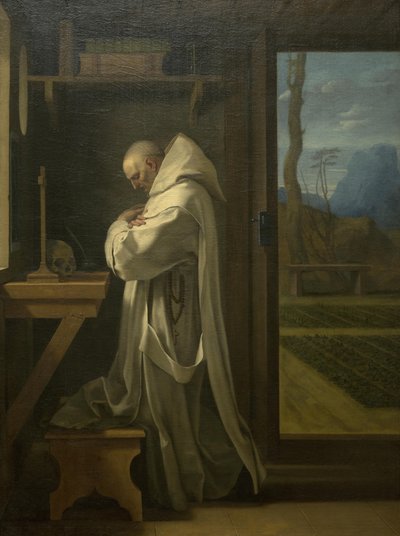 Saint Bruno in Prayer by Eustache Le Sueur