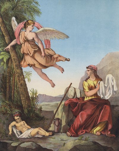 Hagar and the Angel in the Wilderness by Eustache Le Sueur