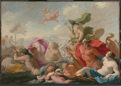 Marine Gods Paying Homage to Love by Eustache Le Sueur