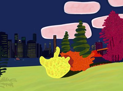 Brooklyn Bridge Park and View of Lower Manhattan by Evan Sklar