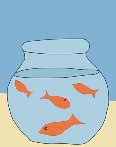 Goldfish In Bowl by Evan Sklar