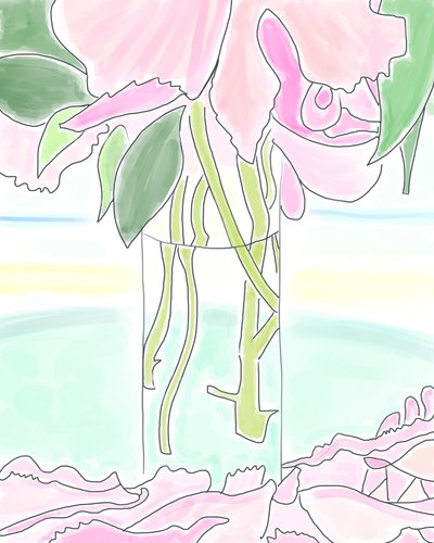 Peony in a Vase, Brooklyn by Evan Sklar