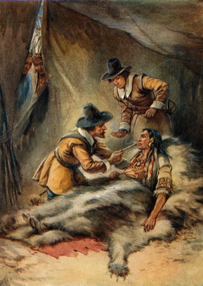 Illustration for the Young Pilgrims by Evelyn Stuart Hardy
