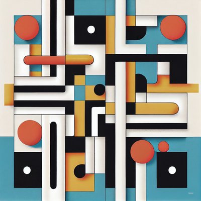 Canvas Wall Decor in a Minimalist and Postmodern Interior Design Style by F. Abderrahim