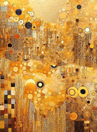 Vertical Abstract Golden Background Design, Fine Art Prints by F. Abderrahim