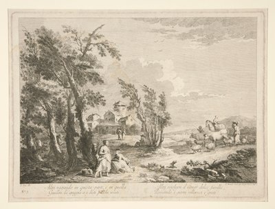 Landscape with Ruins, from a Series of 4 by Fabio Berardi