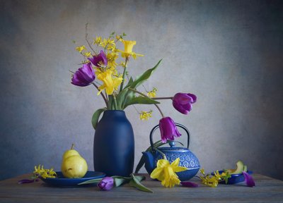 Vibrant Spring Still Life by Fangping Zhou