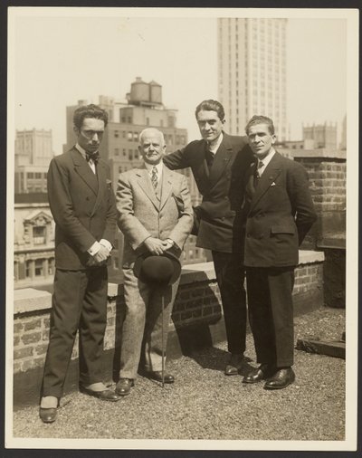 Group Portrait of F. Vecchi, Dr. Brinton, F. Azari, and O.L. Foletti by Fedele Azari