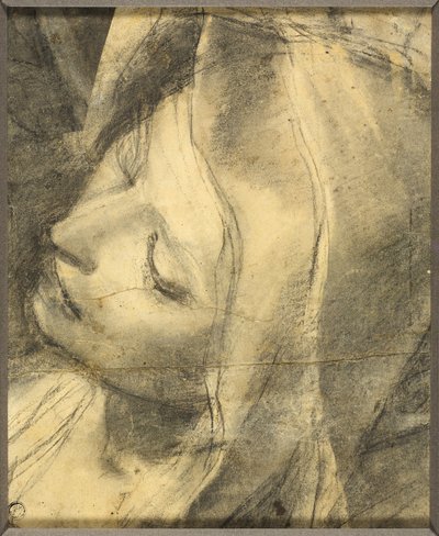 Head of the Swooning Virgin: Study for the Deposition (detail) by Federico Barocci