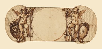 Two Child Angels, Symbolizing Patience and Industry by Federico Zuccaro