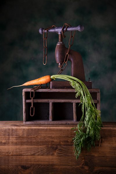 Fresh Carrot Under Press by Felice Angelino