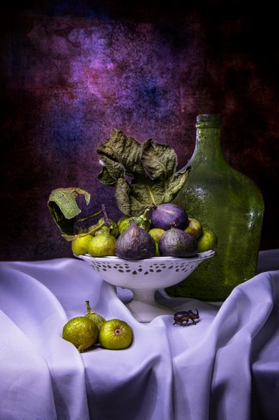 Moody Fig Still Life by Felice Angelino