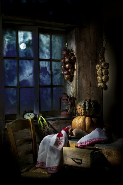 Rustic Moonlit Harvest by Felice Angelino