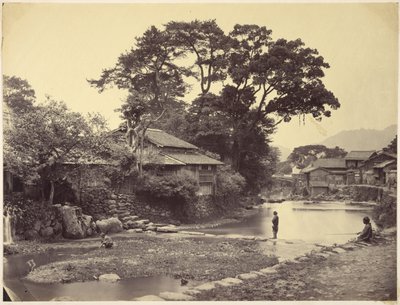 View in the Native Town, Nagasaki by Felice Beato