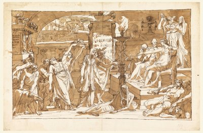 Hades; Persephone in the Underworld (Offering to Proserpine), ca. 1820 by Felice Giani