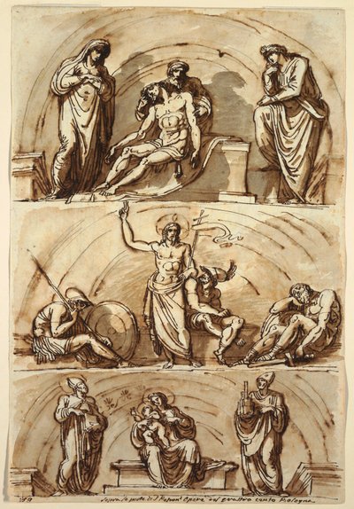 Studies after Lunettes, 1814 by Felice Giani