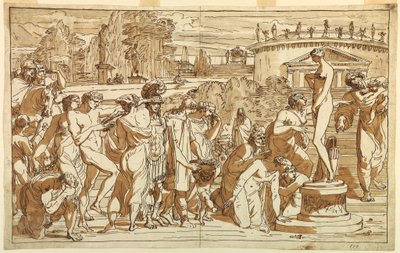 Drawing, Worship of Venus in a Classical Landscape, ca. 1820 by Felice Giani