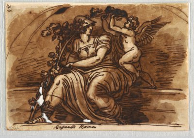 Fortitude and Winged Genius by Felice Giani
