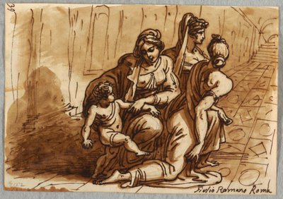 Group of Figures, Study the Donation, after Giulio Romano by Felice Giani